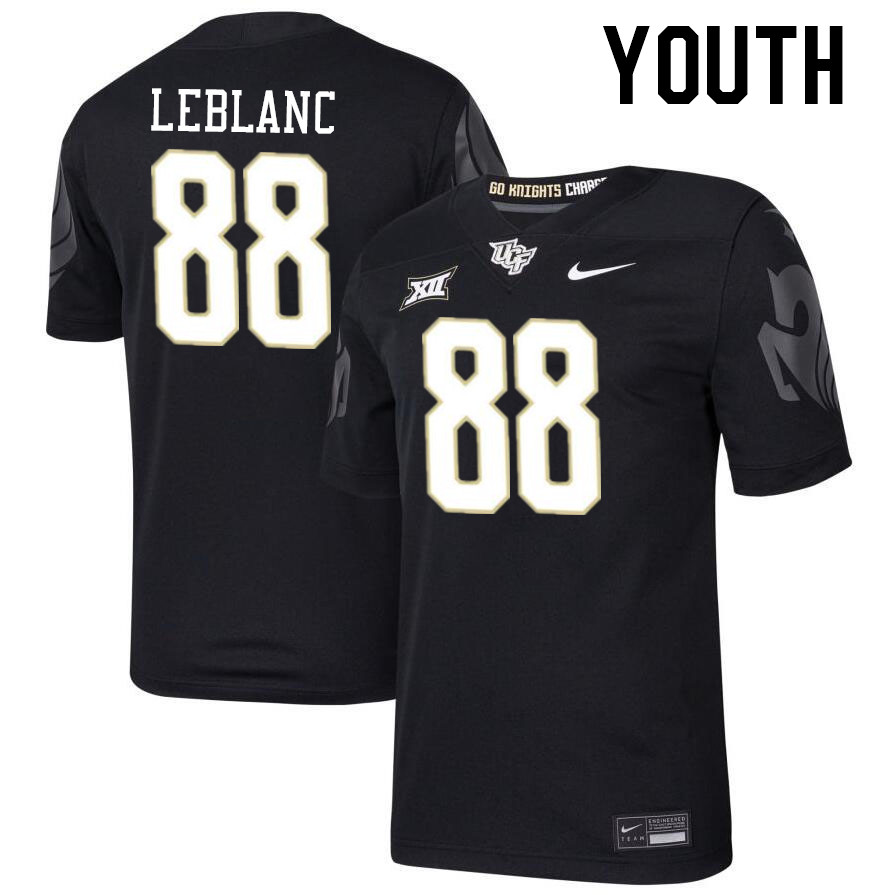 Youth #88 Derrick LeBlanc UCF Knights Big 12 Conference College Football Jerseys Stitched-Black